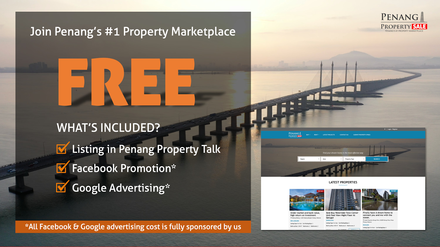Exclusive Penang property marketplace for all owners, landlords and